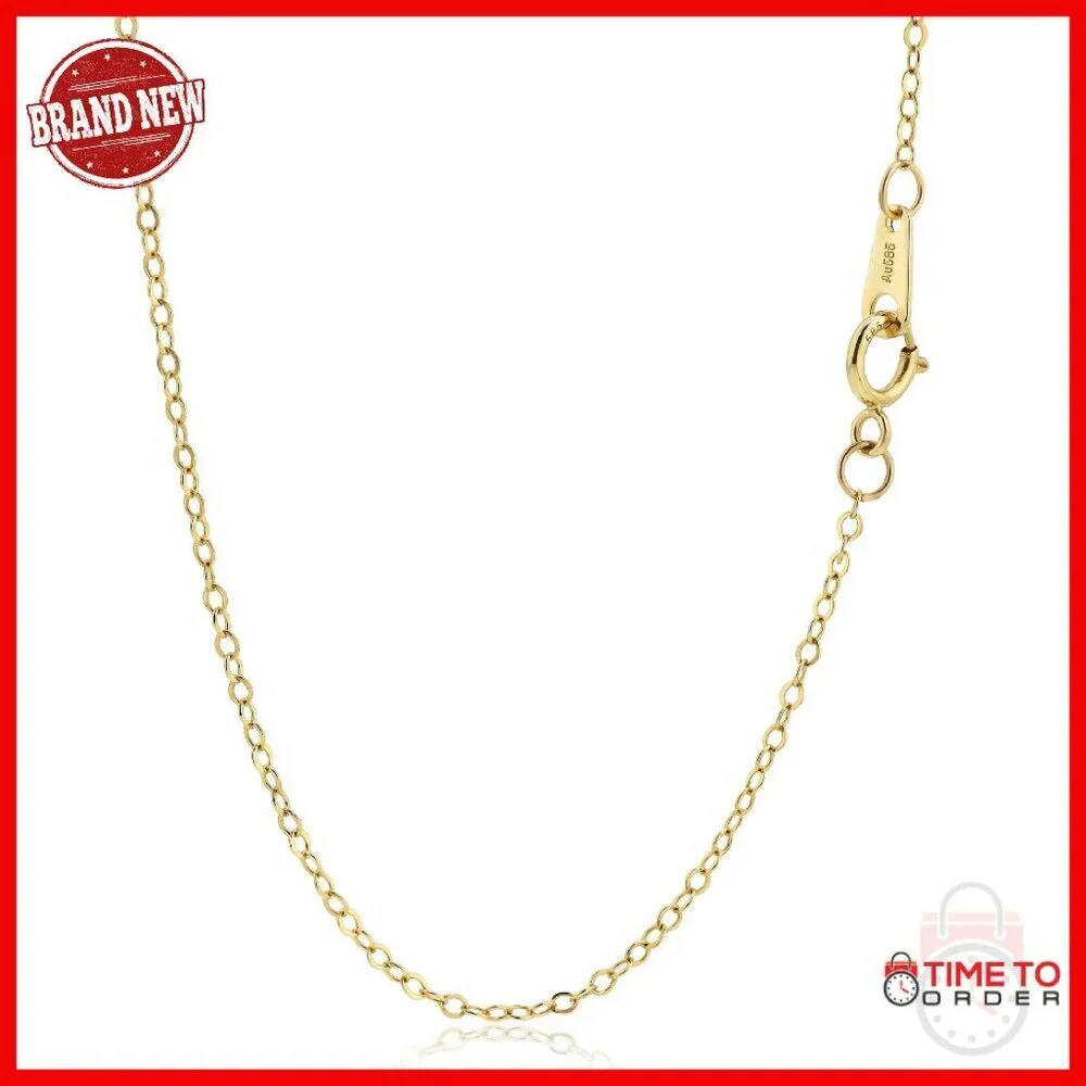 14K Gold Cable Chain Necklace 16-24